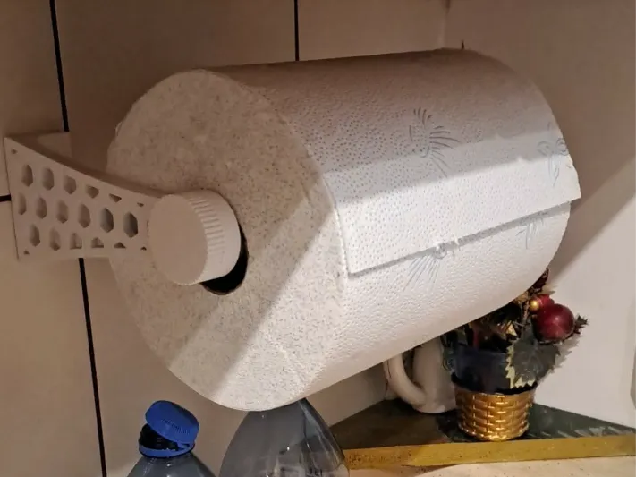 Adhesive Paper Towel Holder for Large Rolls