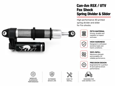 Can-Am RSX / UTV Fox Shock Spring Divider & Slider