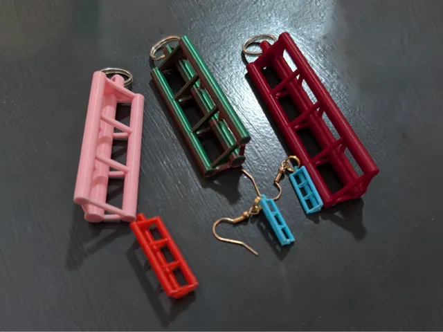 Intamin Rollercoaster Track Keychain/Earrings