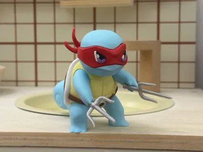 007 Squirtle x Raphael Sai Teenage Mutant Ninja Turtle Pokemon (No AMS required)