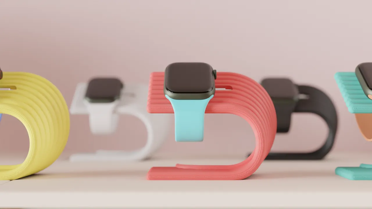 Modern Apple Watch Charging Stand. Easy Print view 2