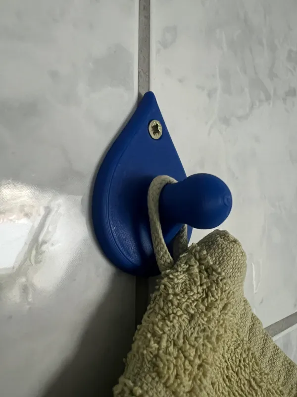Crochet à serviette goutte d'eau