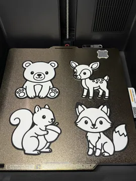 Modelo para impresión 3D: Kid's Coloring Plates - Forest Friends — vista de referencia 3