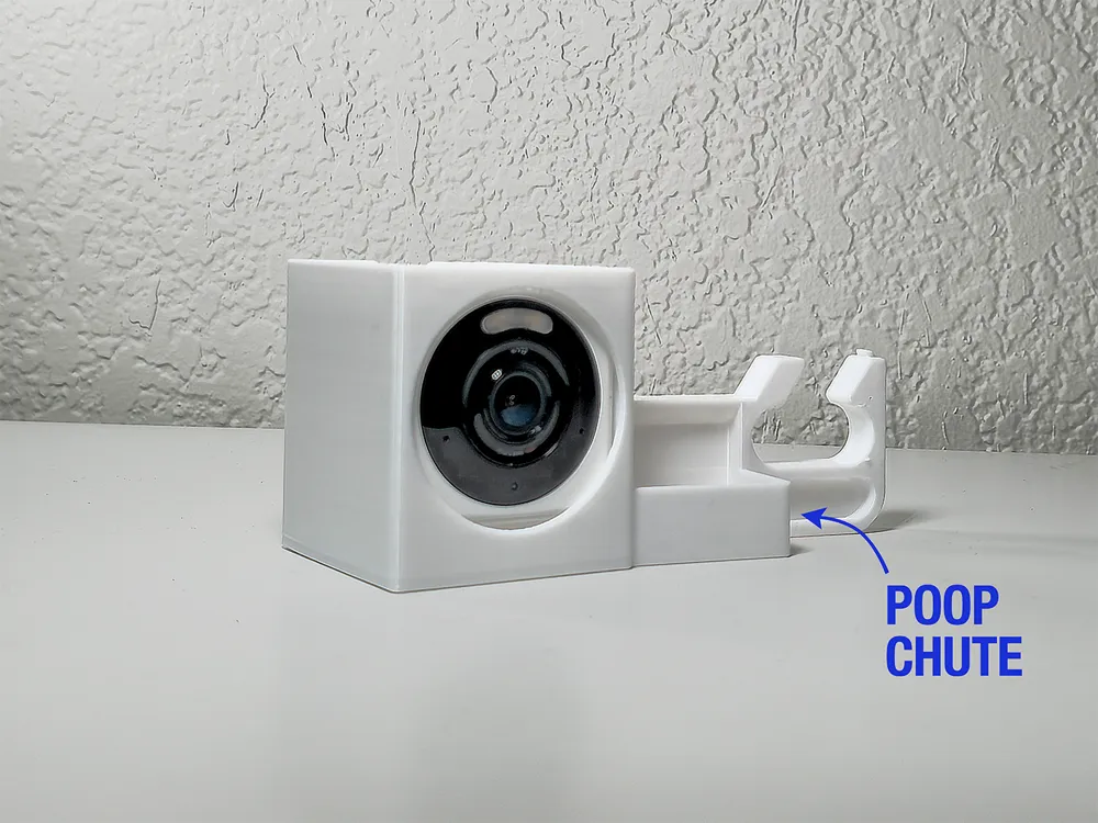Poop Camera Wyze Cam Purge Holder and A1/Mini Poop Deflector - Free 3D Print Model ...