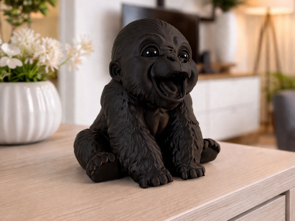 Figurine bébé gorille mignon