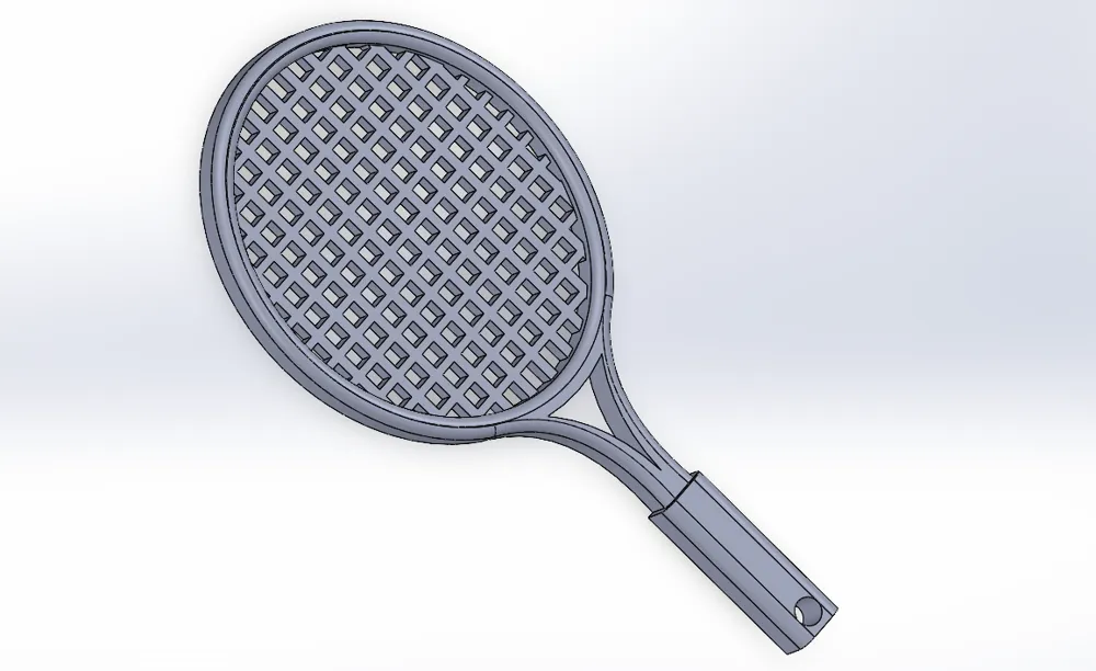 Tennis Racket Keychain - Free 3D Print Model - MakerWorld