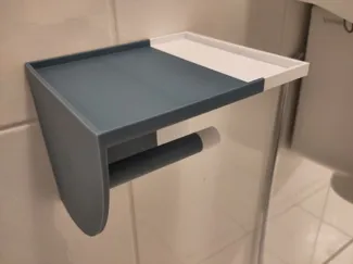 Simple toilet paper holder with shelf