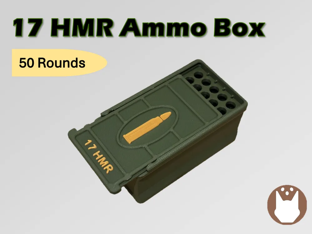Ammo Storage Box 17 HMR 50 Rounds by Coconut - MakerWorld