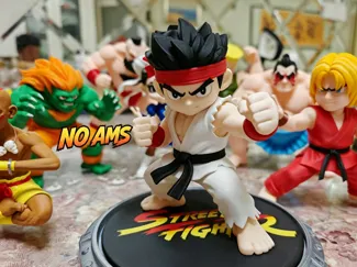 Q版街头霸王 隆  Ryu 分件打印 （无需AMS）