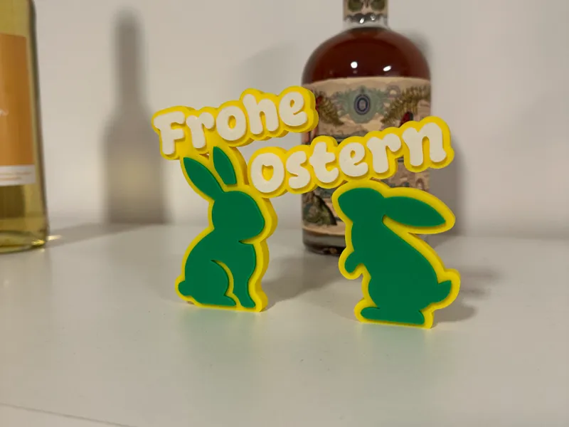Frohe Ostern Aufsteller-AMS Multicolor Easter Sign