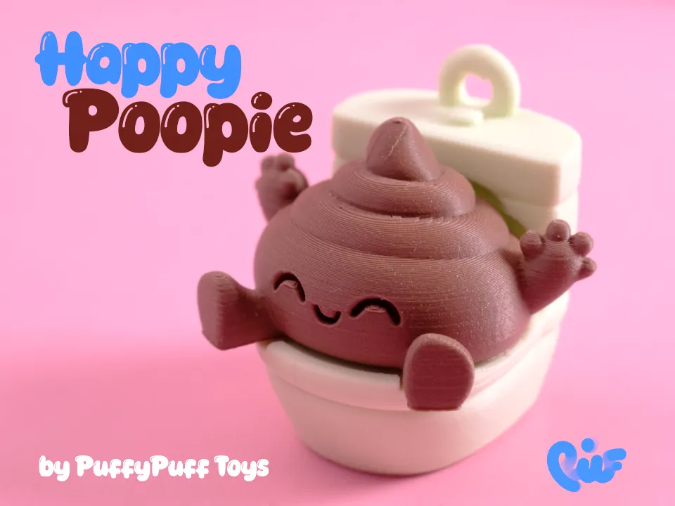 Happy Poopie by PuffyPuff Toys MakerWorld: Download Free 3D Models - 3D model önizlemesi