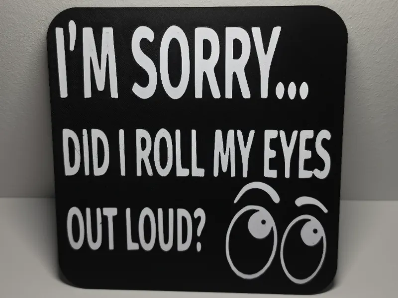 Sorry - Novelty Sarcasm Plaque