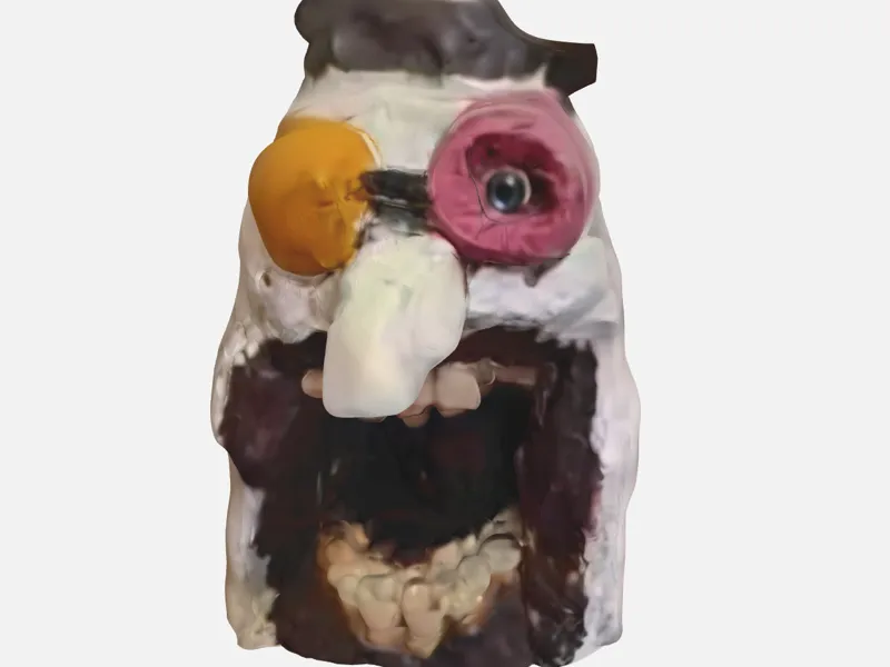 Cursed Spamton sculpture