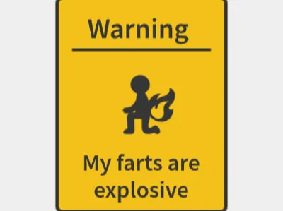 fart sign compatible with sign holder