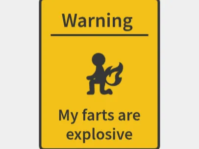 fart sign compatible with sign holder
