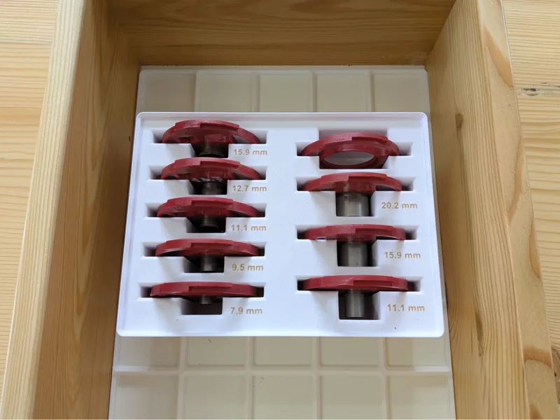 Gridfinity Milescraft Bushing Set Storage