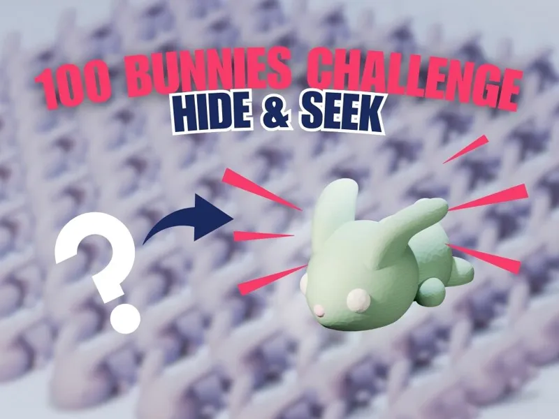 100 bunnies hunt – Hide and seek game