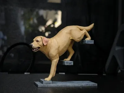 Labrador on Stairs - Dynamic - Free 3D Print Model - MakerWorld