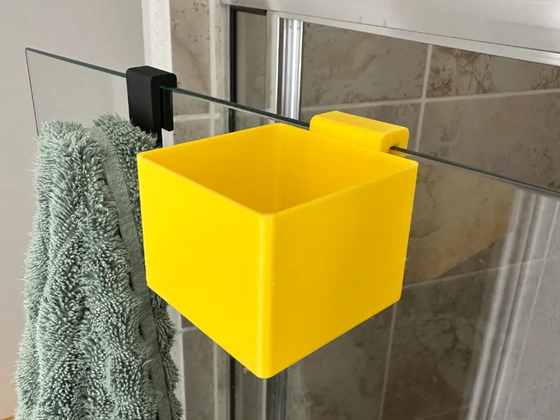 Shower Door Trashcan for 6mm Glass Door | 32 grams