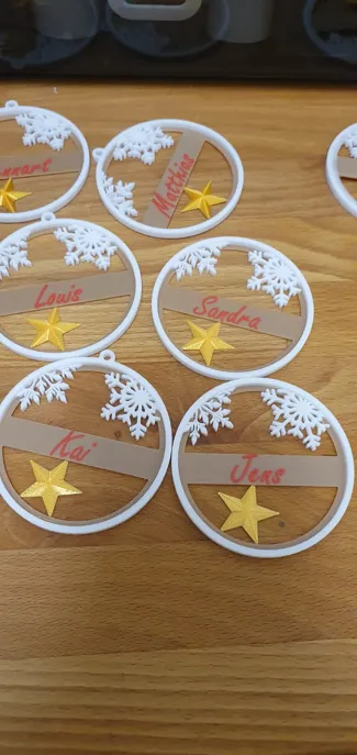 Kombi Christmas Tags & and Christmas Tree Hanger with Name
