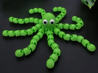 Extra largo - Pulpo adorable Flexi, verde y blanco