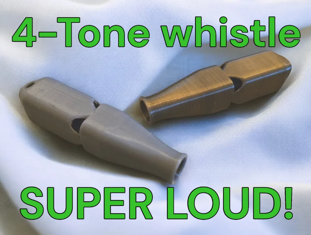 SUPER LOUD 4-tone flute / whistle - Free 3D Print Model - MakerWorld