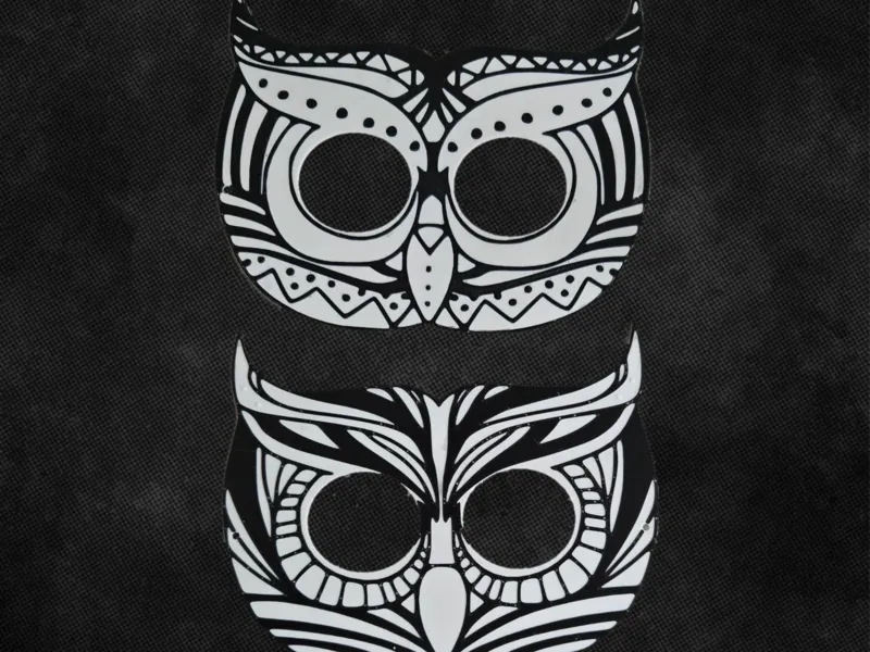 Kids Tribal Owl Masks