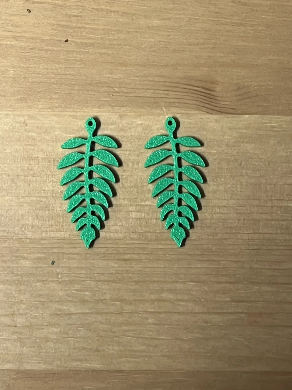 leaf earrings view 2