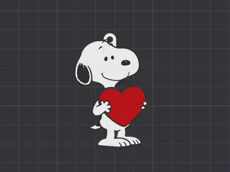 Snoopy corazón llavero