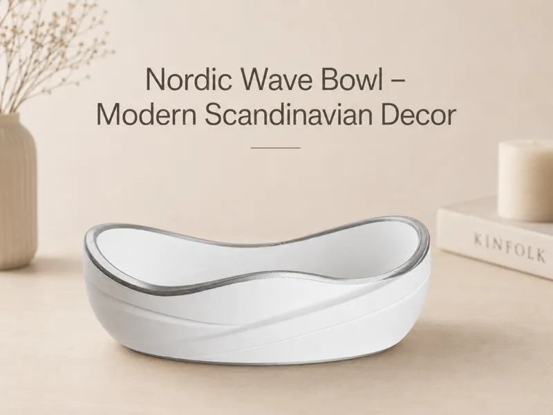 Nordic Wave Bowl – Modern Scandinavian Decor