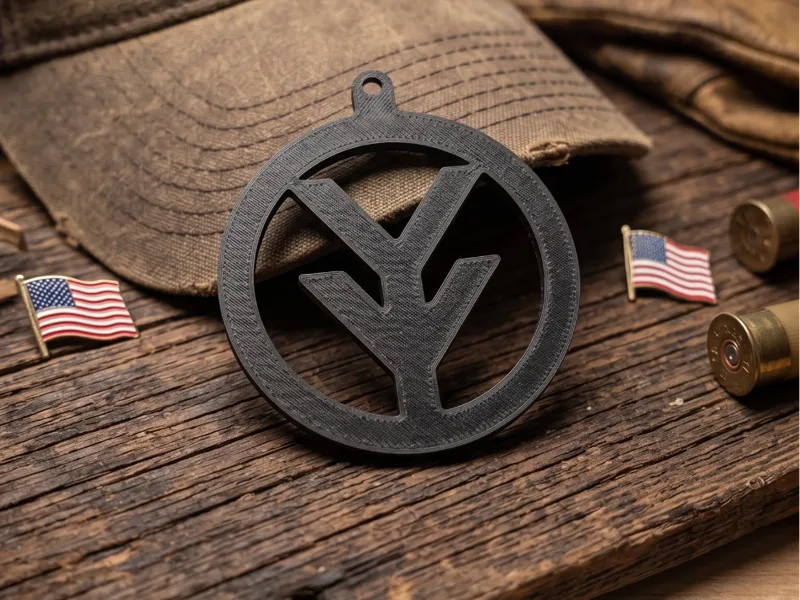 "YEE YEE" Double YY Logo Keychain
