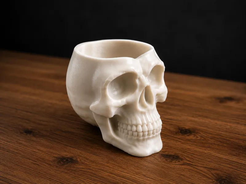 Suporte de mesa para copos em formato de caveira