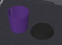 Hollow cup, removable lids, no settings changed