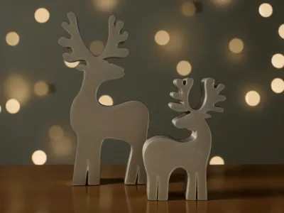 Reindeer Decor Set Minimalist Christmas Decoration