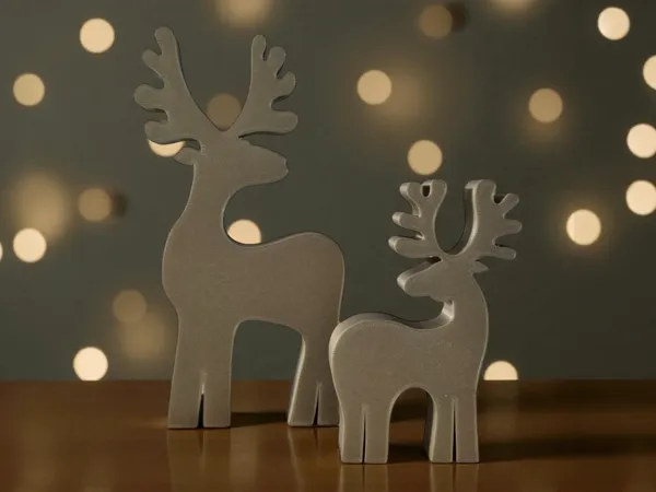 Set déco rennes minimalistes de Noël