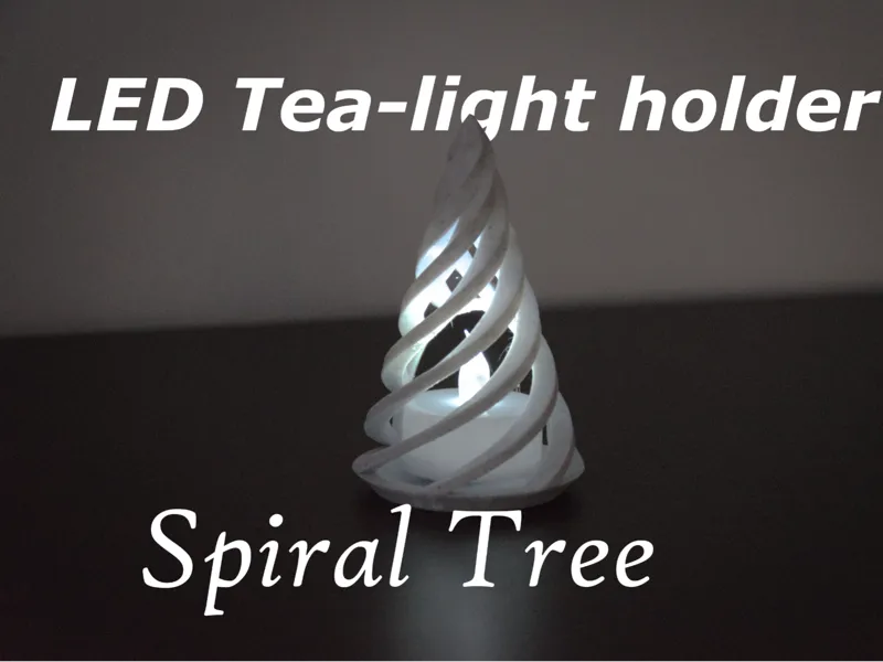 LED Tea-light holder - Spiral Tree