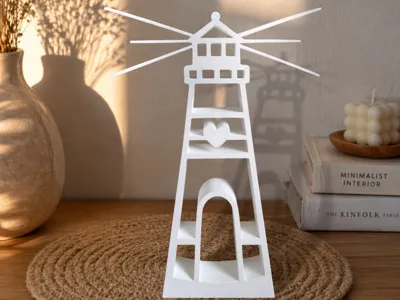 Modern Lighthouse with Heart