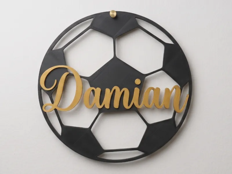 Türschild mit Fußball und Name "Damian"