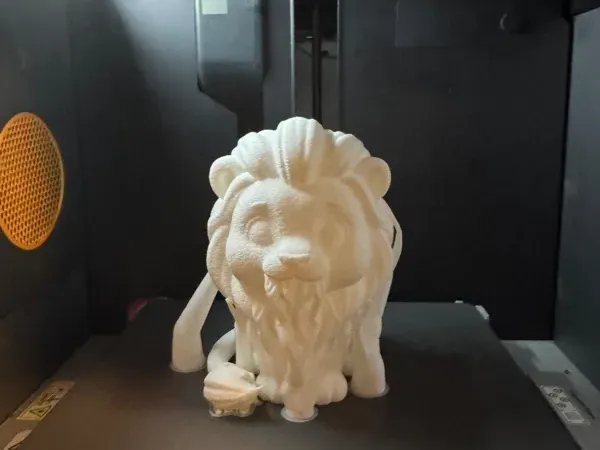 Lampe lion à bougie chauffe-plat