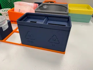 Batteriebox Gehäuse & Deckel Gridfinity bin 2x1x6 