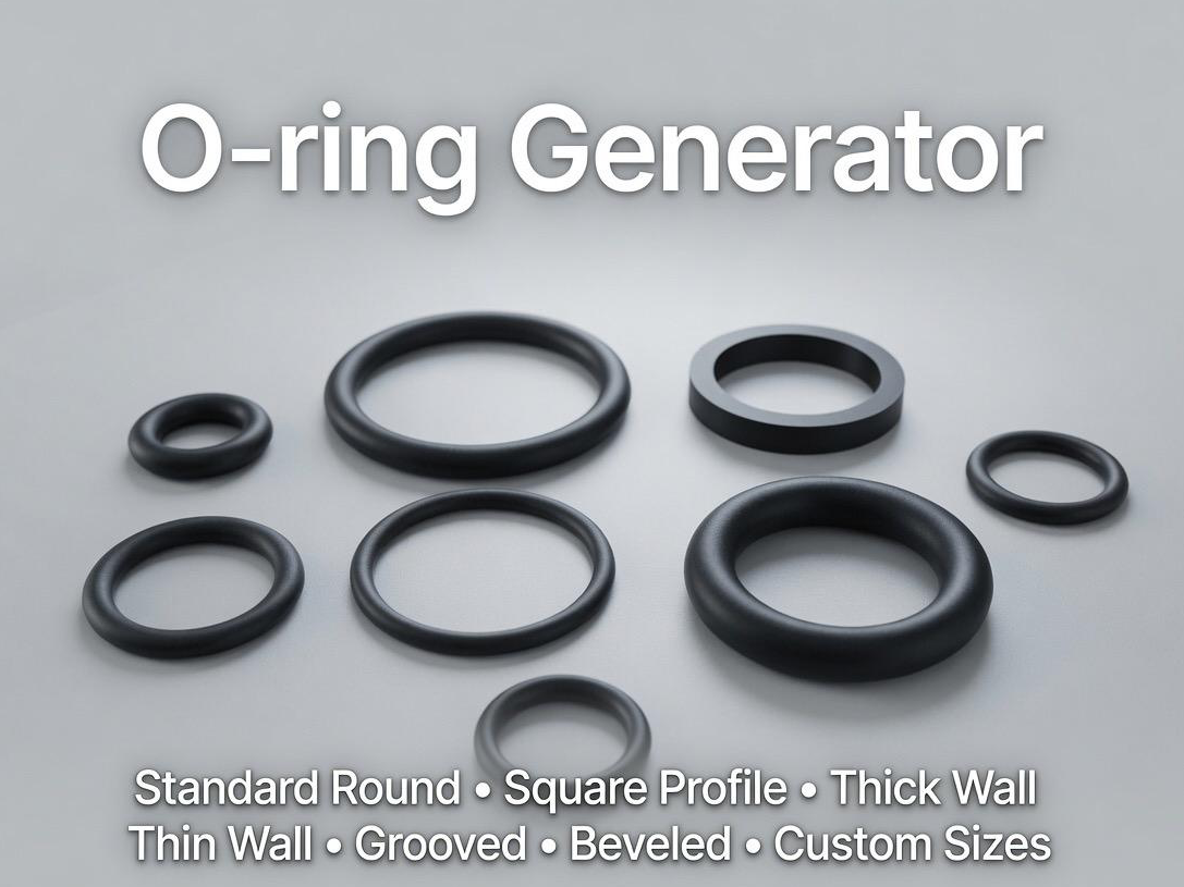 Parametric O-Ring Generator 