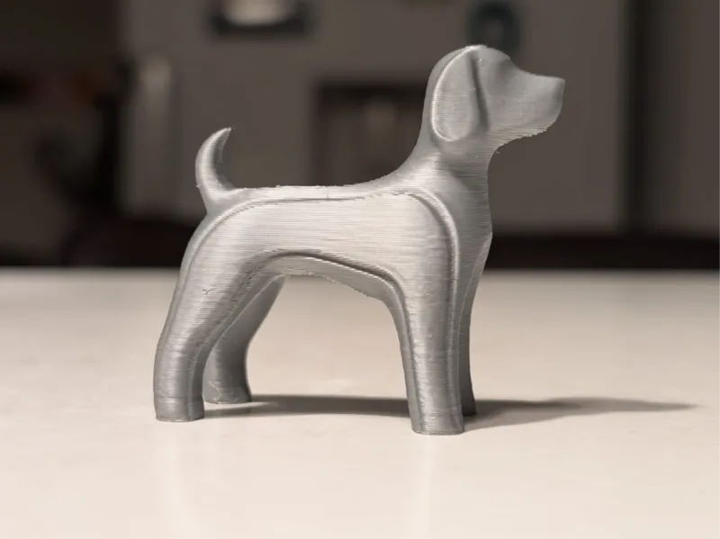 Modern Curvy Dog Statue