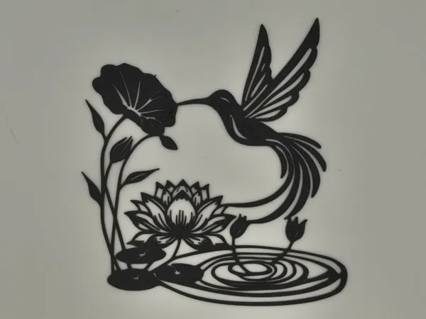 Silhouette de colibri