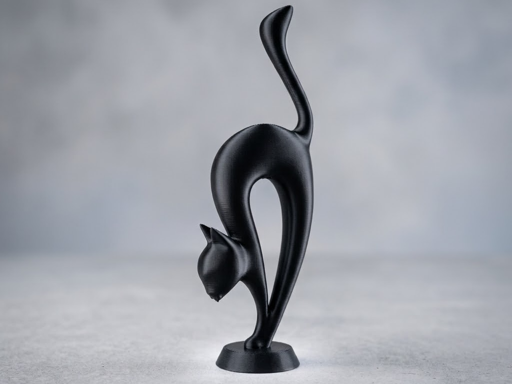 Gatto Elegante Modello Minimal 3D model