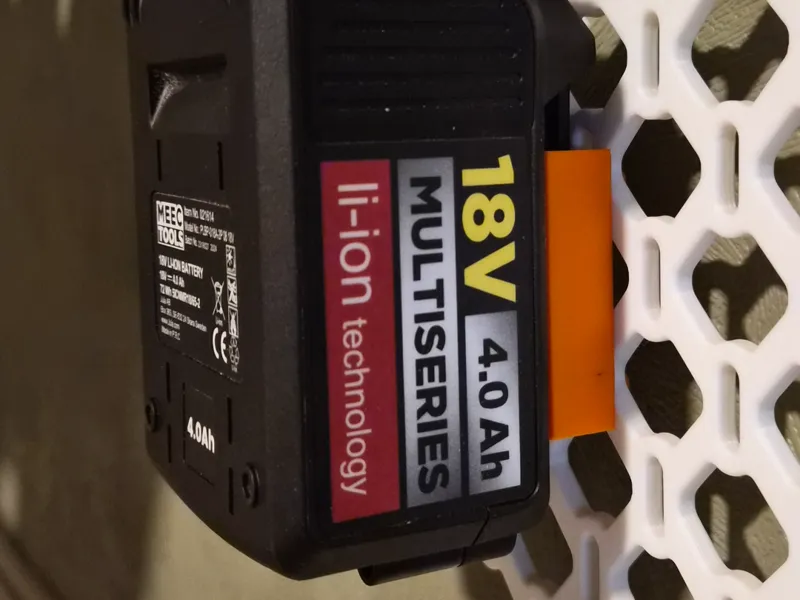 IKEA Skadis mount for Meec Tools Batteries