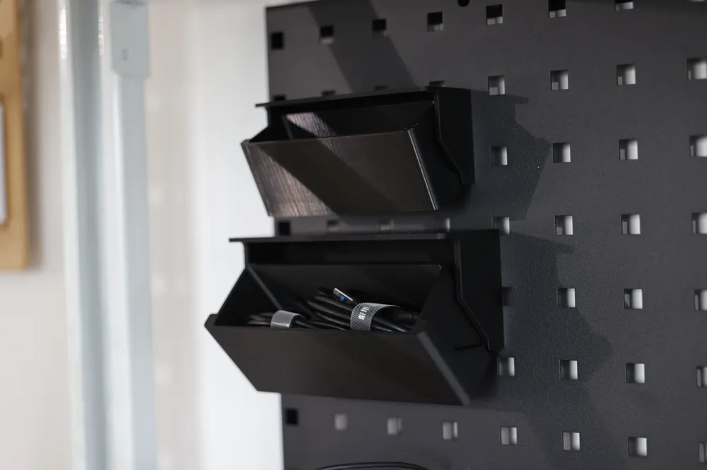 Angled Honeycomb Storage Wall Drawer Compatible with Square Pegboard ...