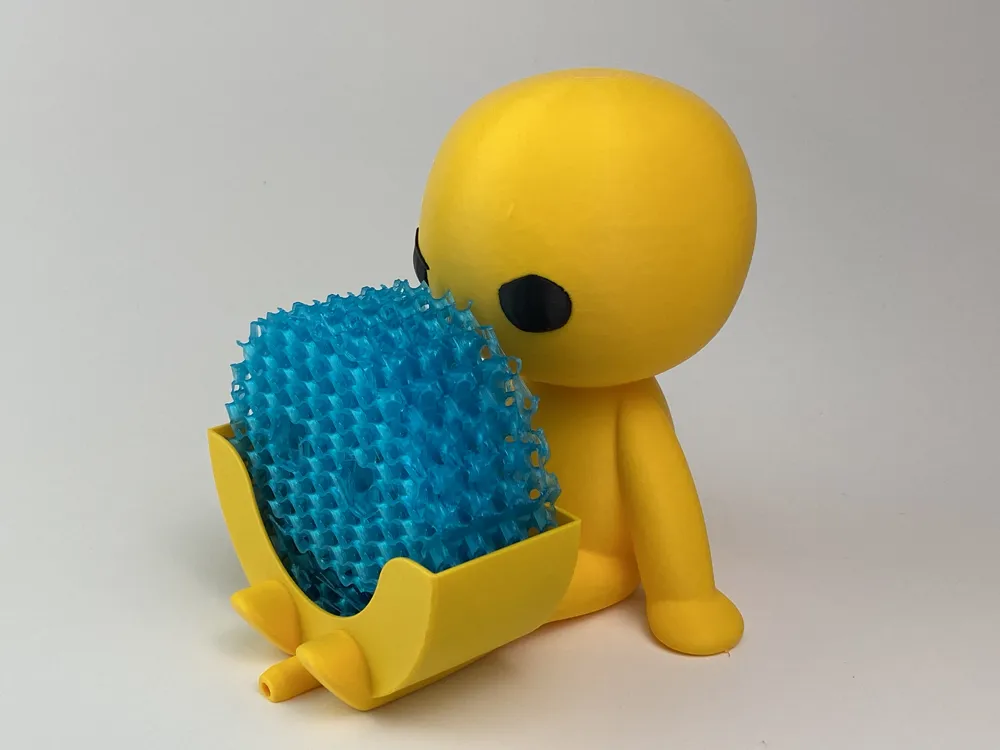 Stylized Sponge Model Scrub Daddy Mommy Sponge Holder Wobbly Life Style - Free 3D Print Model ...