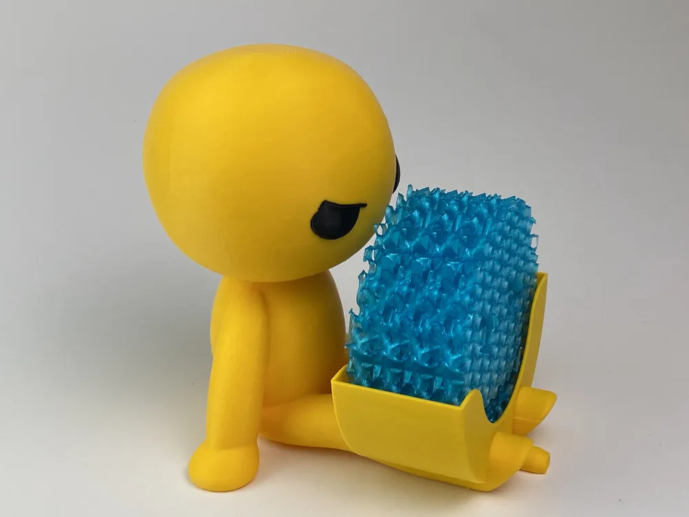 Stylized Sponge Model Scrub Daddy Mommy Sponge Holder Wobbly Life Style - Free 3D Print Model ...