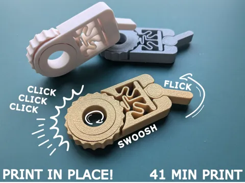 Fidget Click Flick Swoosh - Print in place!