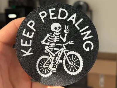 Keep Pedaling coaster